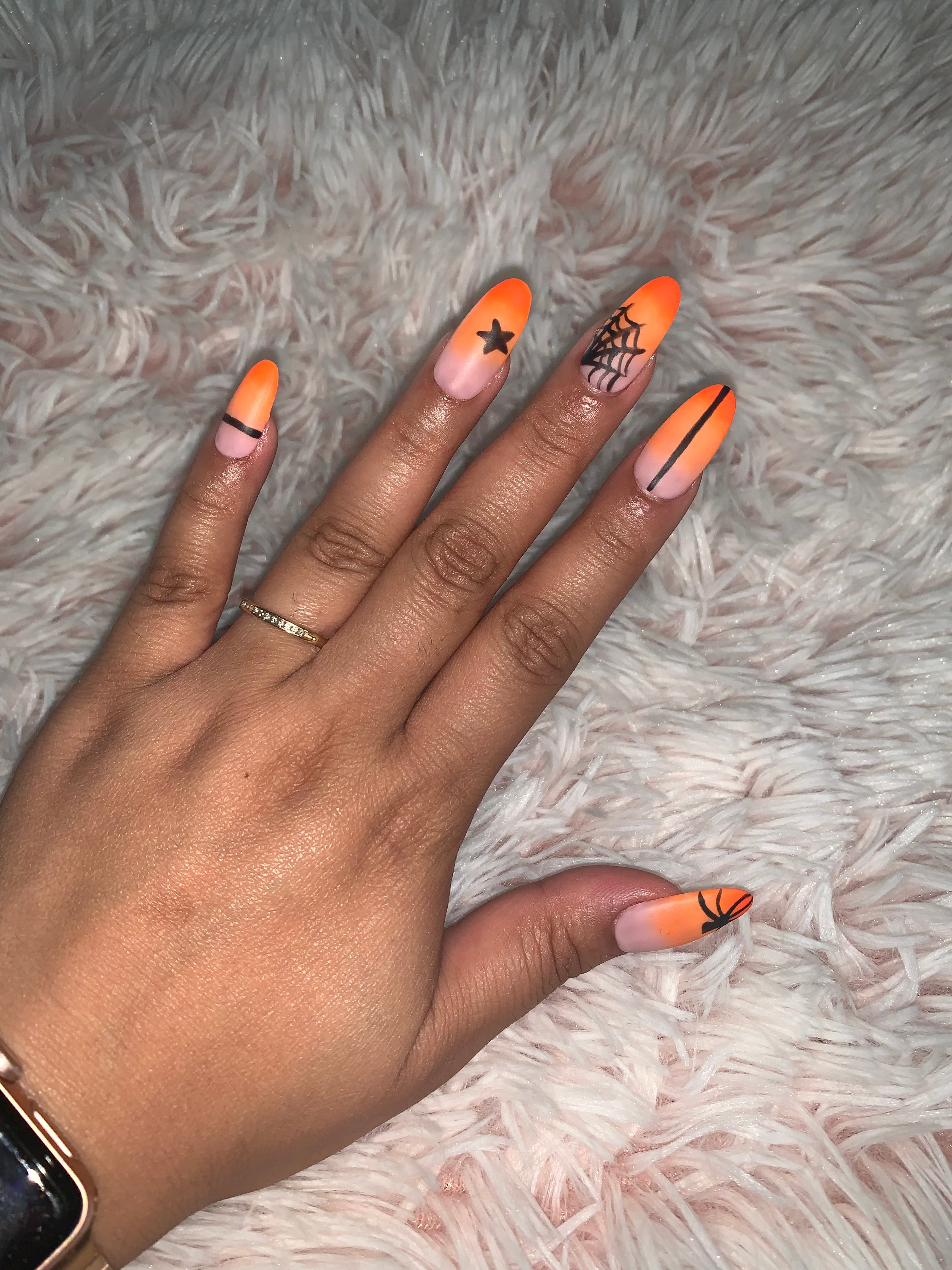 Ombre Halloween Press On Nails